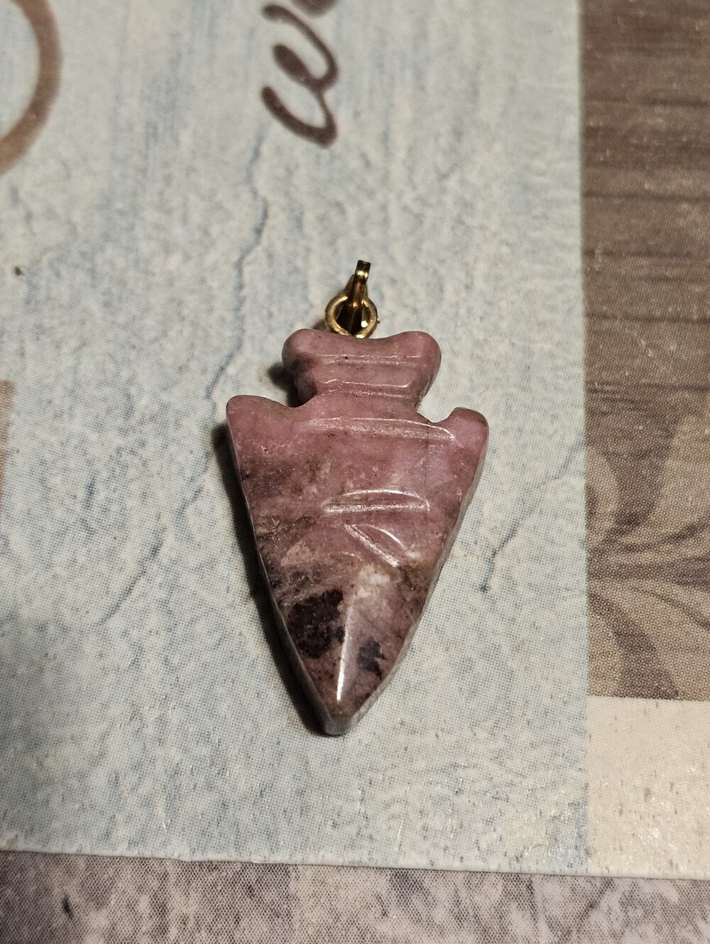 Gold Tone Stone Pendant